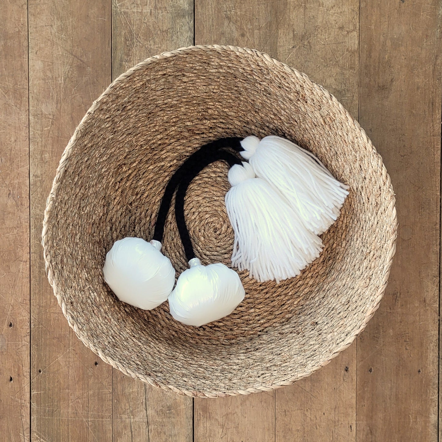 Burnt Orange Mix - White Pom